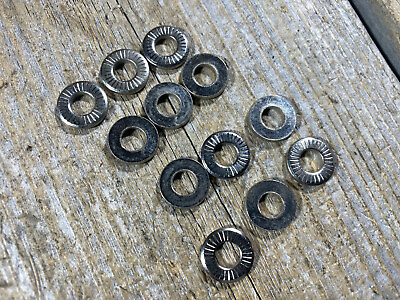 #ad X12 VINTAGE BICYCLE BRAKE CALIPER PIVOT KNURLED WASHER SPECIAL WASHER SPACER NOS $11.99