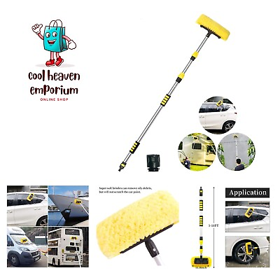 #ad 5 12 Foot 20 ft Reach Car Wash Brush with 12 Inch Soft Bristle On Off Switch... $83.99