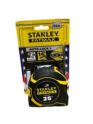 #ad #ad Stanley Fat Max FMHT33338L 25#x27; L X 1 1 4quot; W Auto Lock Tape Measure 14 ft Reach $25.95