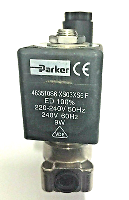 #ad #ad Parker Lucifer 7121ZBG1LV00 2 2 NC 1 8quot; Stainless Steel Solenoid Valve 240V AC $75.00