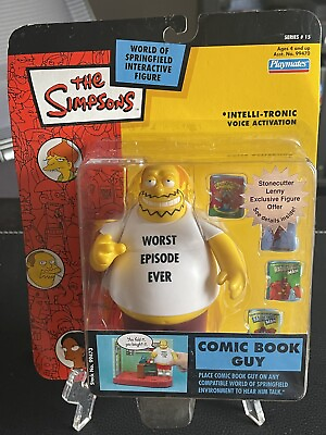 #ad The Simpsons Interactive Figure Series 15 Comic Book Guy Playmates 2003 $19.39