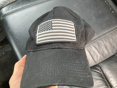 #ad #ad American Flag Police Mens Hat Baseball Cap Adjustable One Size Black Rural King $7.60