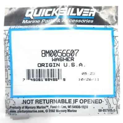 #ad Mercury Quicksilver Marine Washer Part # 8M0056607 OEM Genuine $7.88