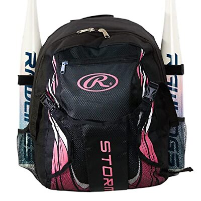 #ad Storm Girls Softball Bag Youth Sized Softball Backpack Holds Two Bats $35.57