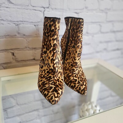 #ad Jessica Simpson Cheetah Print Booties SZ 7.5 M $30.00