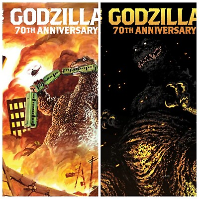 Godzilla 70th Anniversary Set Of 2 E.J. Su Campbell Variants PRESALE 5 8 IDW #ad $12.95