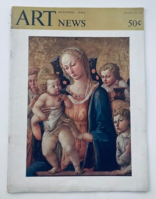 #ad VTG Art News Magazine January 1 1945 Madonna and Child with St. John No Label $29.97