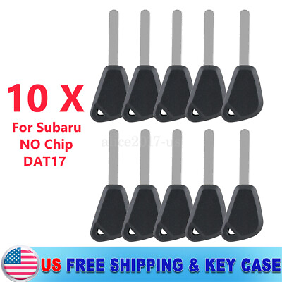 #ad 10 for Subaru Replacement Transponder Key Shell Case Uncut Key Blade DAT17 $20.79