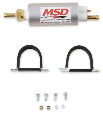 #ad MSD 2225 High Pressure Electric Fuel Pump 45 GPH 3 8quot; Hose Nipple Inlet Outlet $179.50