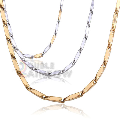 #ad C3 Men#x27;s stainless steel Gold Silver Plated 4mm Bullet Necklace Chain Link $8.49