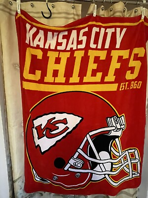 #ad NFL Kansas City Chiefs Super Champion Bowl Fleece Throw Blanket 58quot; x 44quot; $17.95