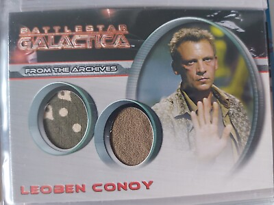 #ad Battlestar Galactica Leoben Conoy Relic Costume Card DC1 Case Topper GBP 17.99