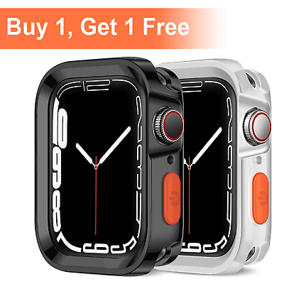 #ad #ad Rugged Case For Apple Watch Series 9 8 7 6 5 4 SE Ultra 2 TPU Shockproof Bumper $9.59