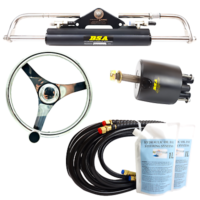 Boat Hydraulic Stainless Steering wheel Outboard Steering kit suits 150HP #ad #ad AU $1299.00
