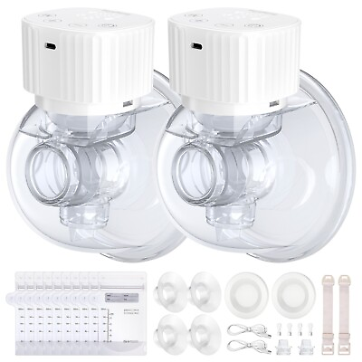 #ad BabyKing Wearable Electric Breast Pump Double Sealed Flange Hands Free Pump NEW $69.99