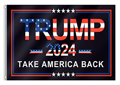#ad Trump 2024 Flag 3 x 5 Feet Trump Flag 2024 Take American Back Trump Flags $13.78