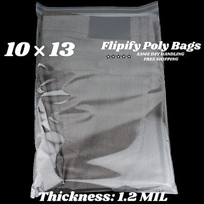 10x13 Clear Resealable T Shirt Apparel Self Seal Lip Tape Poly Plastic bags #ad $10.90
