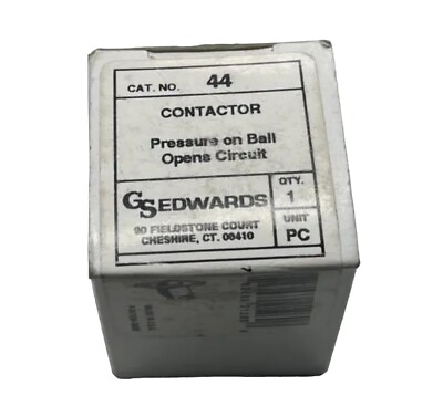 GS Edwards 44 Contractor Pressure on Ball Opens Circuit. $18.22