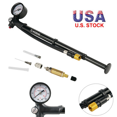 #ad High Pressure 300psi Suspension Fork Shock Air Pump w Nitrogen Needle MTB Bike $35.99
