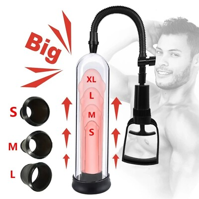 #ad #ad Men Penis Pump Power Vacuum Adult Cock Stretcher Male Enlarger Enhancement $11.20
