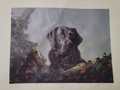 #ad John Silver British Hand signed Limited Edition print Devoted Companion UnFramed $95.00