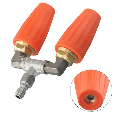 #ad 1x High Pressure Washer Rotating Dual Turbo Nozzle Spray Tip1 4quot; 4000PSI4 6GPM $33.11