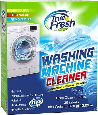 #ad Washing Machine Cleaner Tablets 25 Pack Deep Cleaning Washer Tablets for Front $36.75