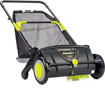 #ad Earthwise Leaf amp; Grass Push Lawn Sweeper LSW70021 21 Inch Width Black $67.49