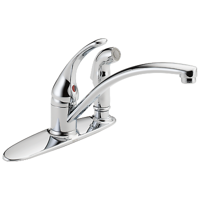 Delta Foundations Single Handle Kitchen Faucet in Chrome Certified Refurbished $35.00