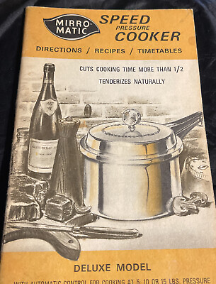 #ad #ad Mirro Matic Speed Pressure Cooker Instruction Manual Deluxe Model Vtg 70s Recipe $8.99