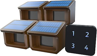 #ad Htzsafe 1 2Mile Solar Wireless Driveway Alarm System 1 Receiver 4 Sensors $137.99