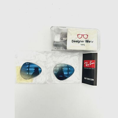 #ad Ray Ban Original AVIATOR LARGE METAL RB3025 55MM Blue Replacement Lenses Kit $49.00