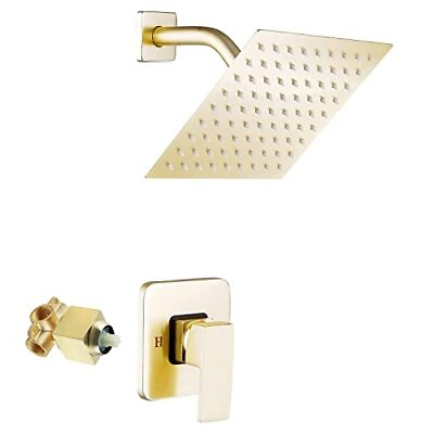 #ad Brushed Gold Shower Faucet GGStudy Single Function Shower Trim Kit with Rough in $124.00