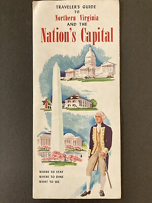 #ad Vintage Travelor’s Guide To Northern Virginia amp; The Nation’s Capital Pamphlet $14.99