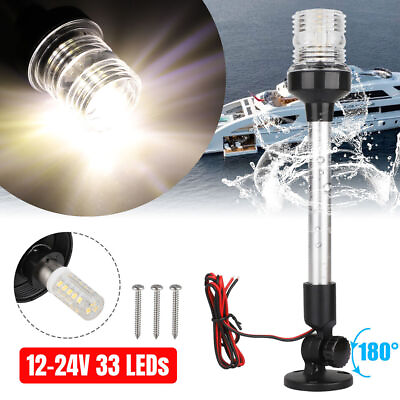 #ad 12quot; LED Fold Down Boat Stern Light Boat Anchor Light for Pontoon Fishing US M7K9 $21.68