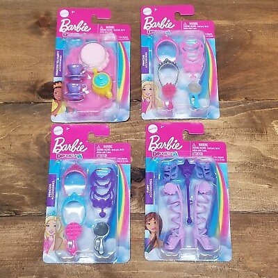 #ad Lot of 4 Barbie Dreamtopia Doll Princess Accessories Pack Tea Party Shoe Jewelry $14.99