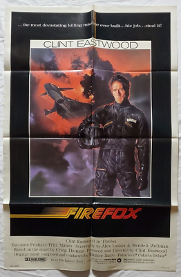 #ad FIREFOX Clint Eastwood 1 sheet Poster 1982 Authentic Clint Eastwood EX C8 $188.95