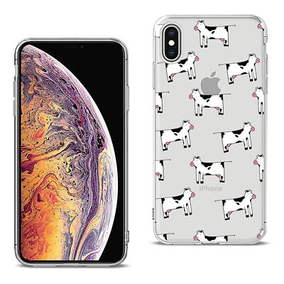 #ad #ad Reiko Apple iPhone XS Max Design Air Cushion Case with Cow Design in Clear Max $14.38
