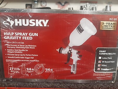 #ad Husky Gravity Feed HVLP Spray Gun Gravity Feed Hopper Model #762 051 $39.99