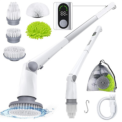 #ad 5 Heads Electric Spin Scrubber Cordless Bath Tub Power Scrubber with Handle US $19.99