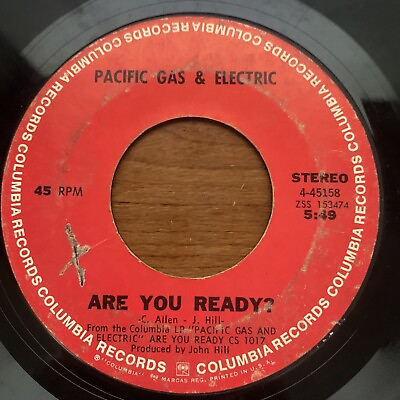 #ad PACIFIC GAS amp; ELECTRIC ARE YOU READY? STAGGOLEE COLUMBIA REC VINYL 45 G 44 159 $5.48