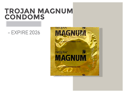 #ad Trojan Magnum Large Bulk Condoms Expire 2026 Choose Quantity Discrete Package $12.50