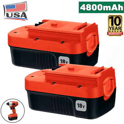 2 Pack 18V 4.8Ah for Black and Decker HPB18 18 Volt Battery HPB18 OPE 244760 00 $29.99