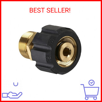#ad M MINGLE Pressure Washer Adapter Metric M22 15mm Female Thread to M22 14mm Male $14.61