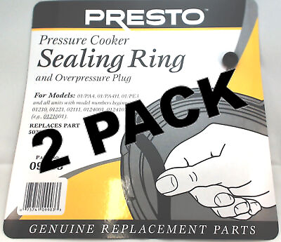 #ad 2 Pk Presto Pressure Cooker Sealing Gasket Ring 09903 $34.01