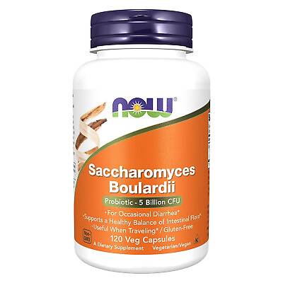 #ad NOW FOODS Saccharomyces Boulardii 120 Veg Capsules $23.93
