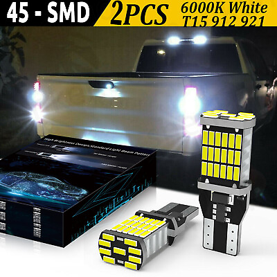 #ad 45smd LED Reverse Light Bulbs 921 for GMC Sierra 1500 2500 3500 HD 2014 2022 2X $8.51