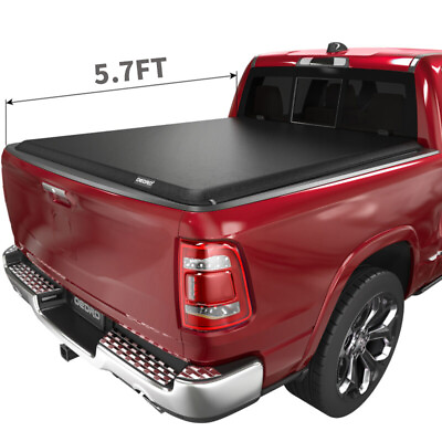 #ad OEDRO Roll Up Soft Tonneau Cover 5.7Ft Bed For 2019 2024 Dodge Ram 1500 New Body $132.99