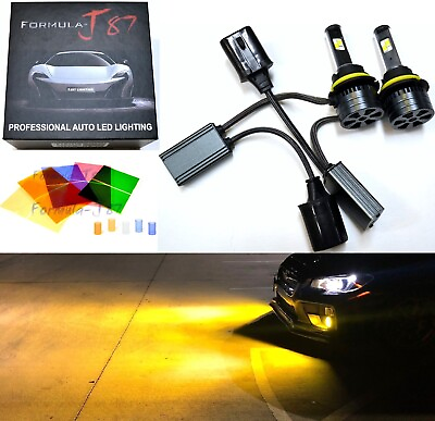 #ad LED Kit F15 140W 9007 HB5 3000K Yellow Two Bulbs Headlight Fan Bright Upgrade OE $49.60