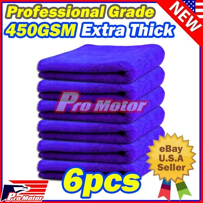 #ad Thick Microfiber Towel Cleaning Cloth for Car Waxing Drying Detailing No Scratch $7.88